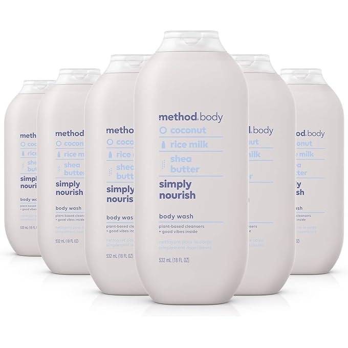 Method Body Wash, Simply Nourish, Paraben and Phthalate Free, 18 oz (Pack of 6) - Image 1
